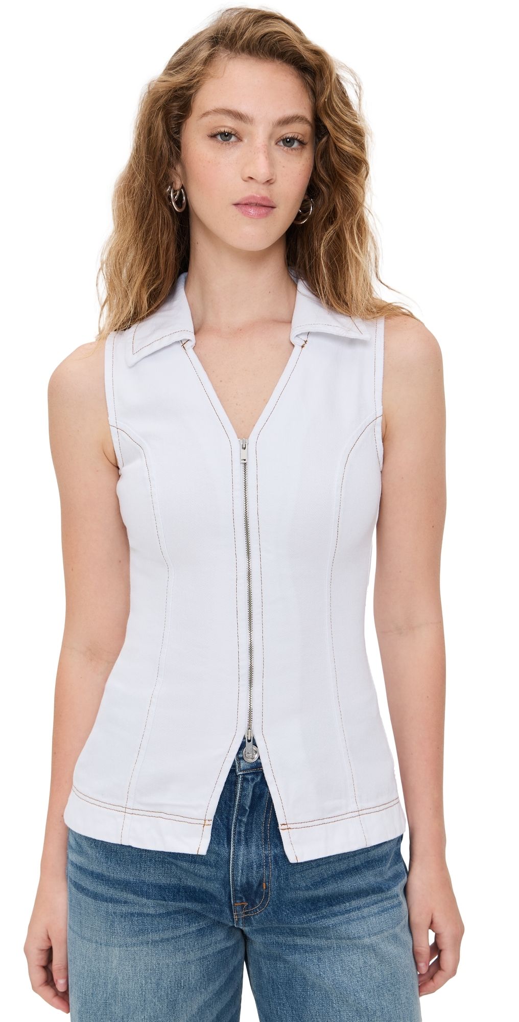 ALIGNE Whim Denim Top White 0