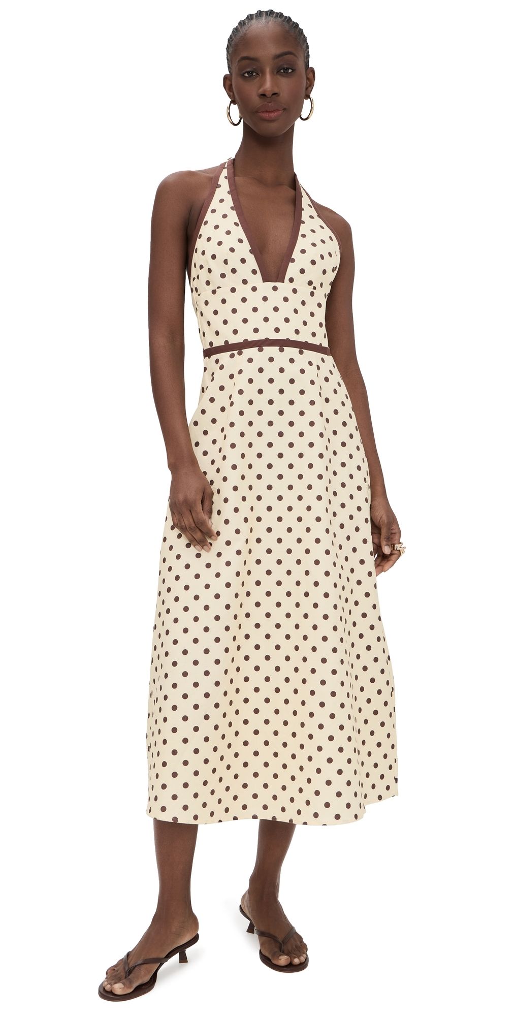 POSSE Bowie Dress Vanilla/Choc XS