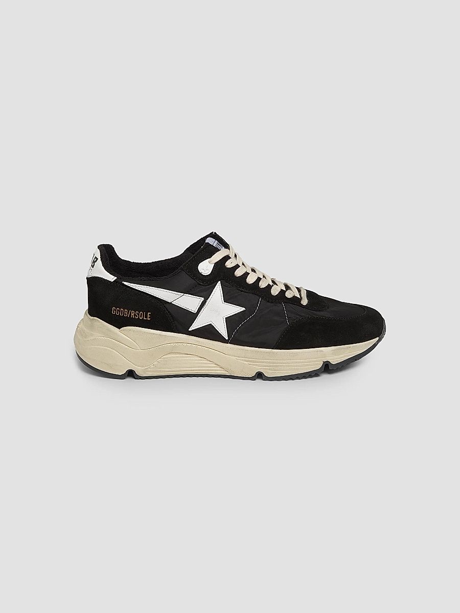 Golden Goose Unisex Lace-Up Sneakers - Black White - Size 14