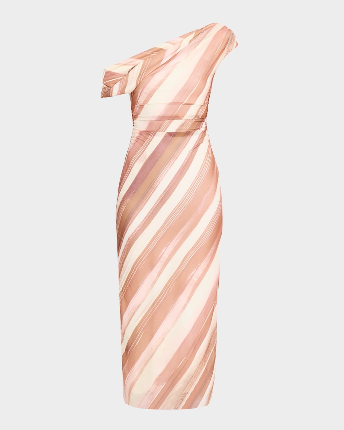 Drew Stripe Draped Midi Dress