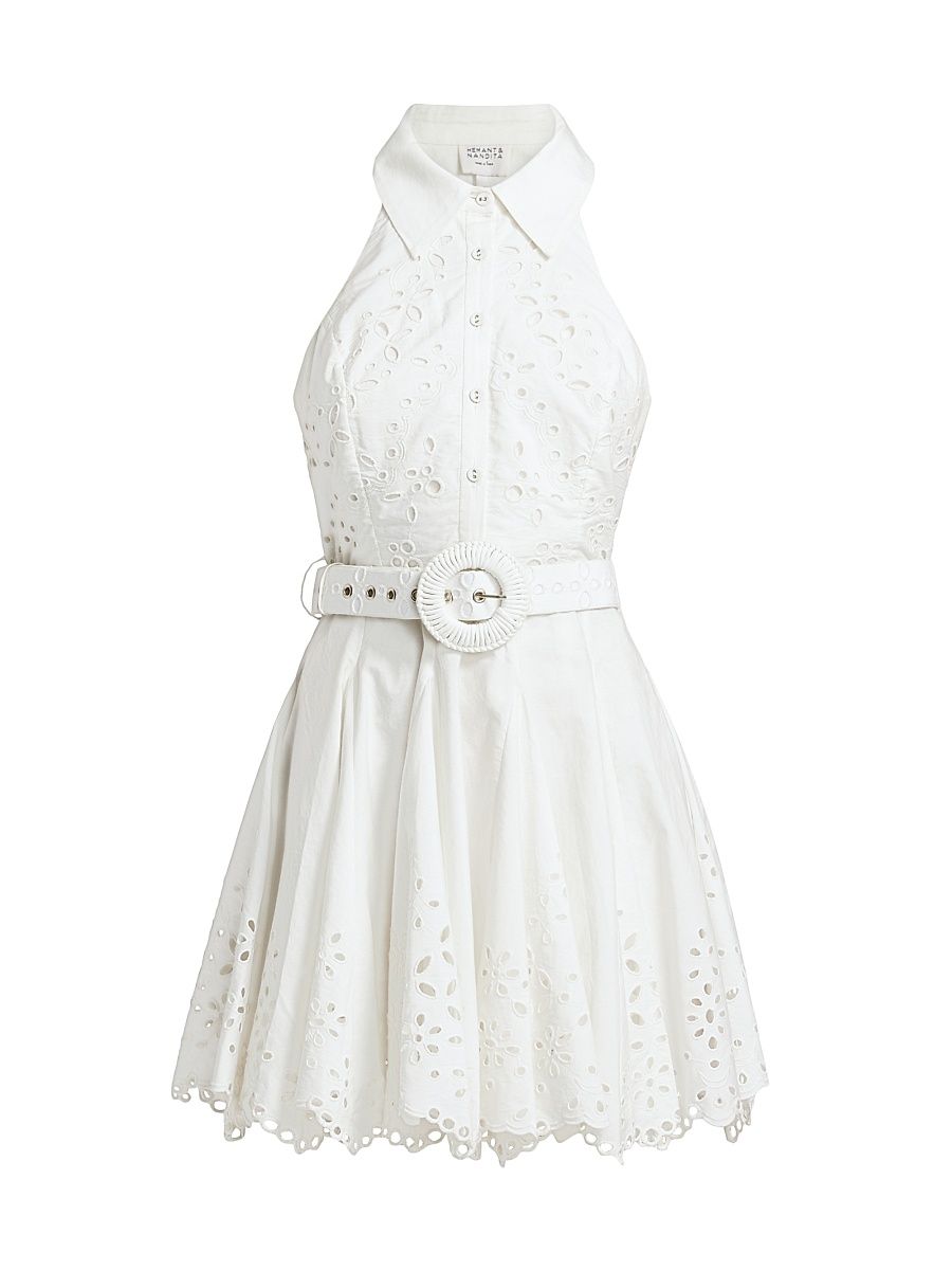 Women's Adya Belted Minidress - Off White - Size XL