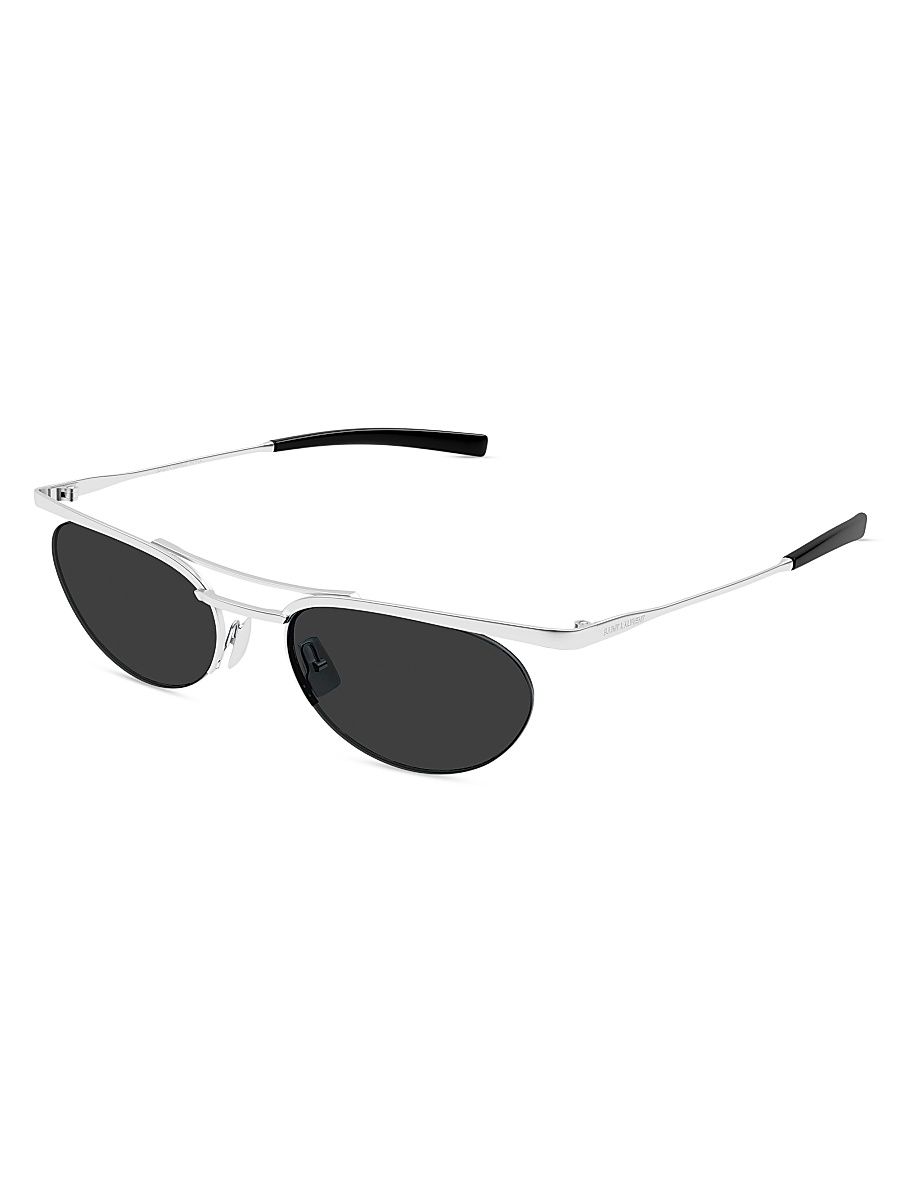 Women's 54MM Oval Sunglasses - Silver Grey