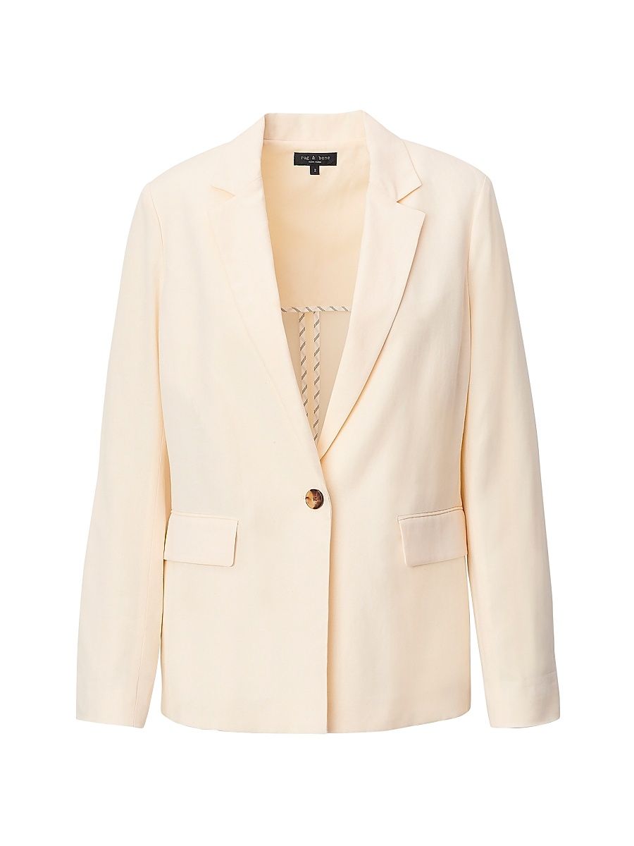 Women's Jennie Linen Blazer - Ivory - Size 00