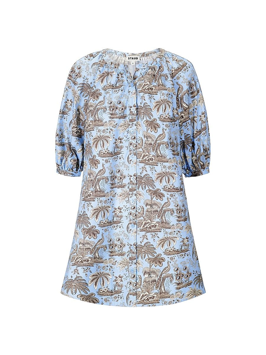 Women's Vincent Toile Shirtdress - Sky Toile - Size XL