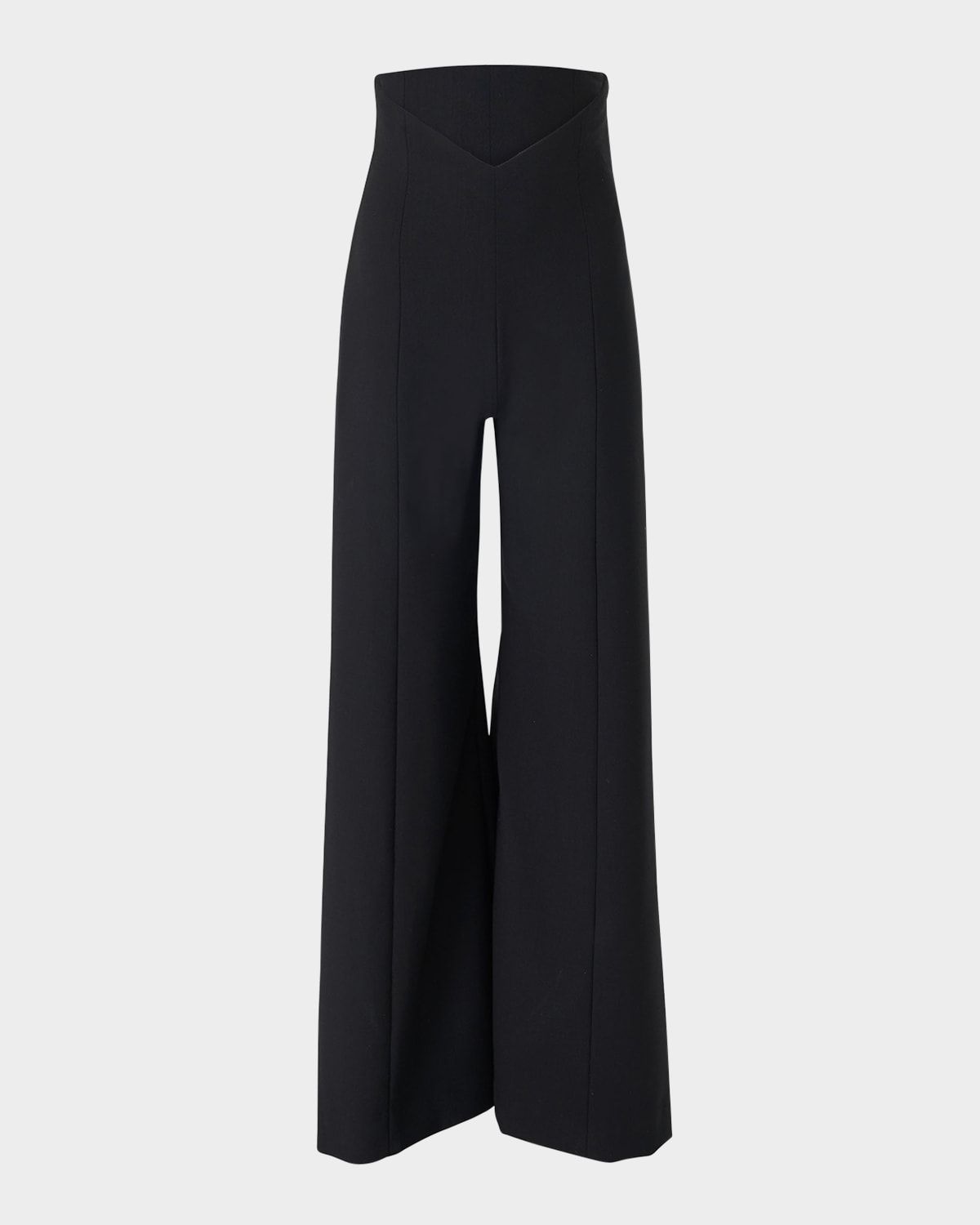 V-Waistband Wide-Leg Pants