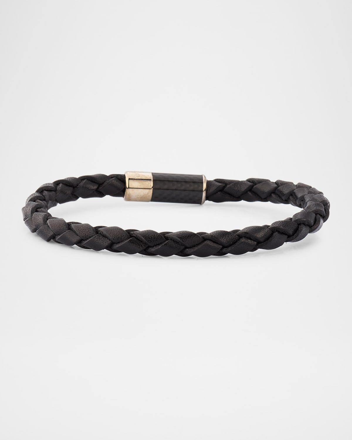Men & apos;s Carbon Leather Braided Bracelet