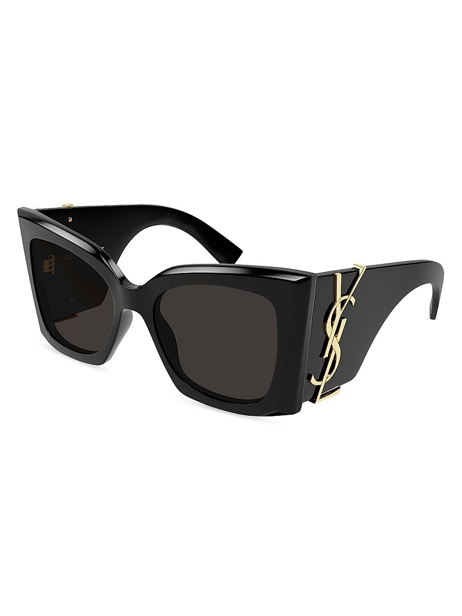 Women's Monogram Acetate 54MM Blaze Rectangular Sunglasses - Black