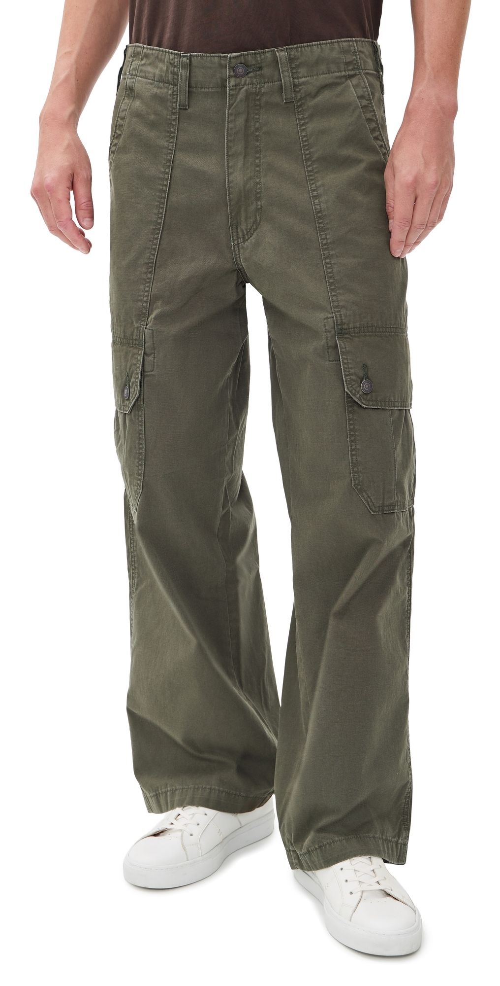 Levi's Extra Baggy Cargo Pants Komodo Green Lt Wgt Canvas 31