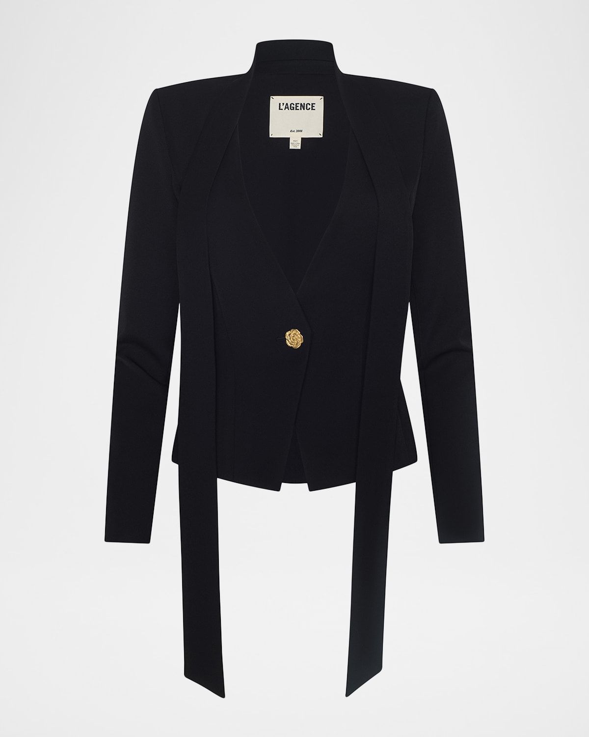 Romy Tie-Neck Tailored Blazer