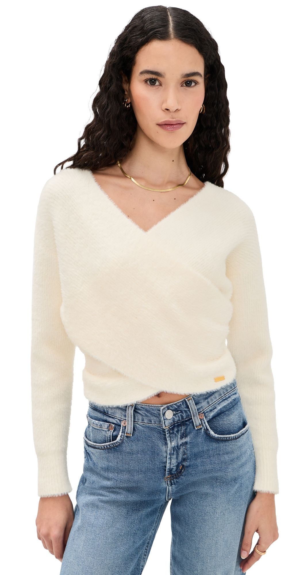 L'AGENCE Antonella Surplus Pullover Ivory XL