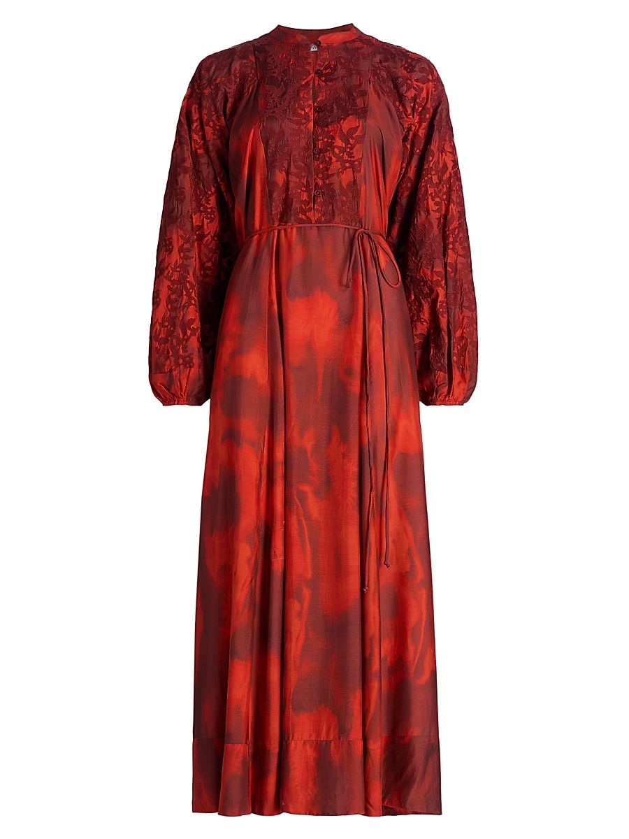 Women's Woods Joseph Maxi Dress - Brick - Size Large