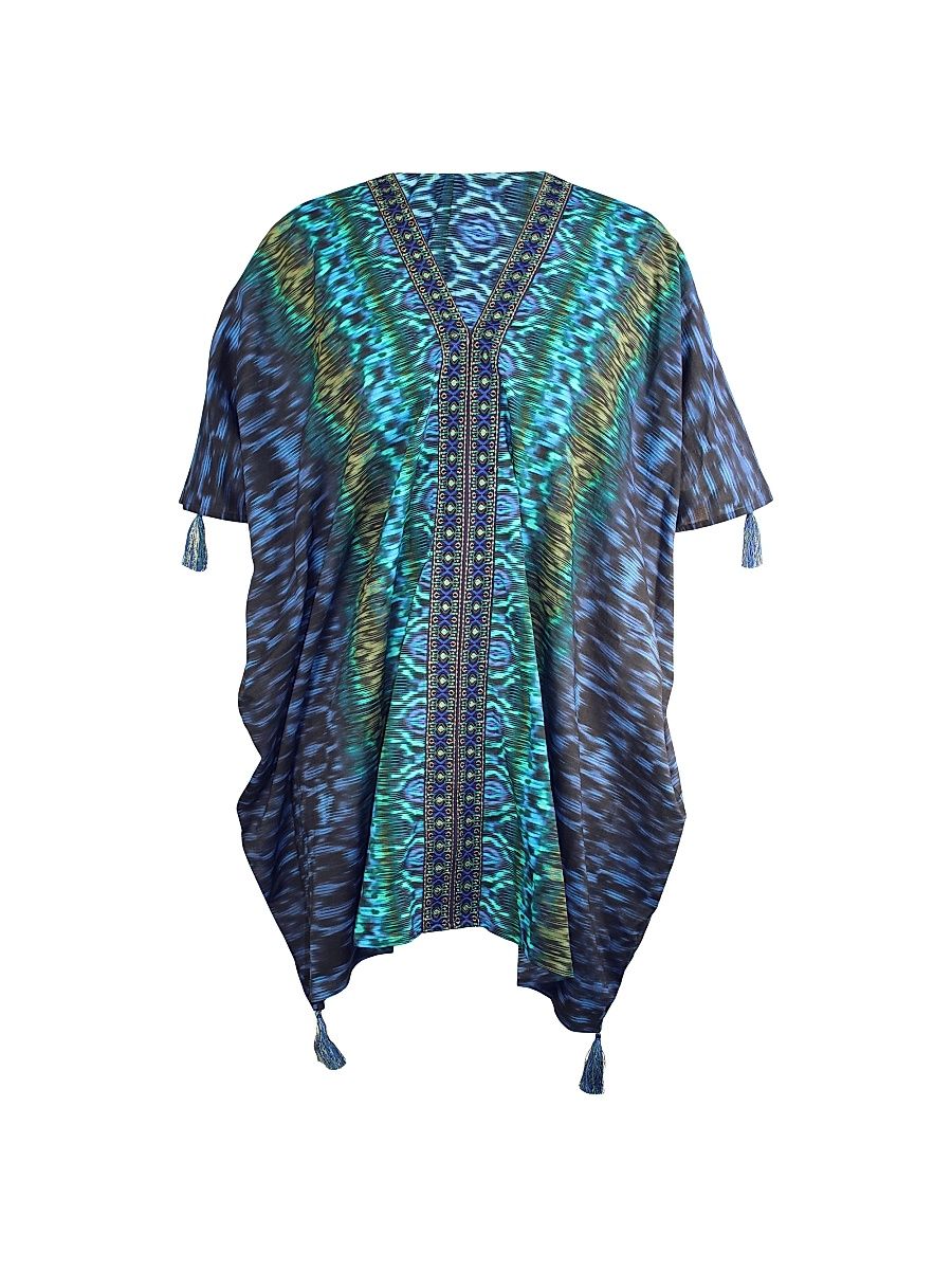 Women's Alhambra Caftan - Blue Multi - Size Large
