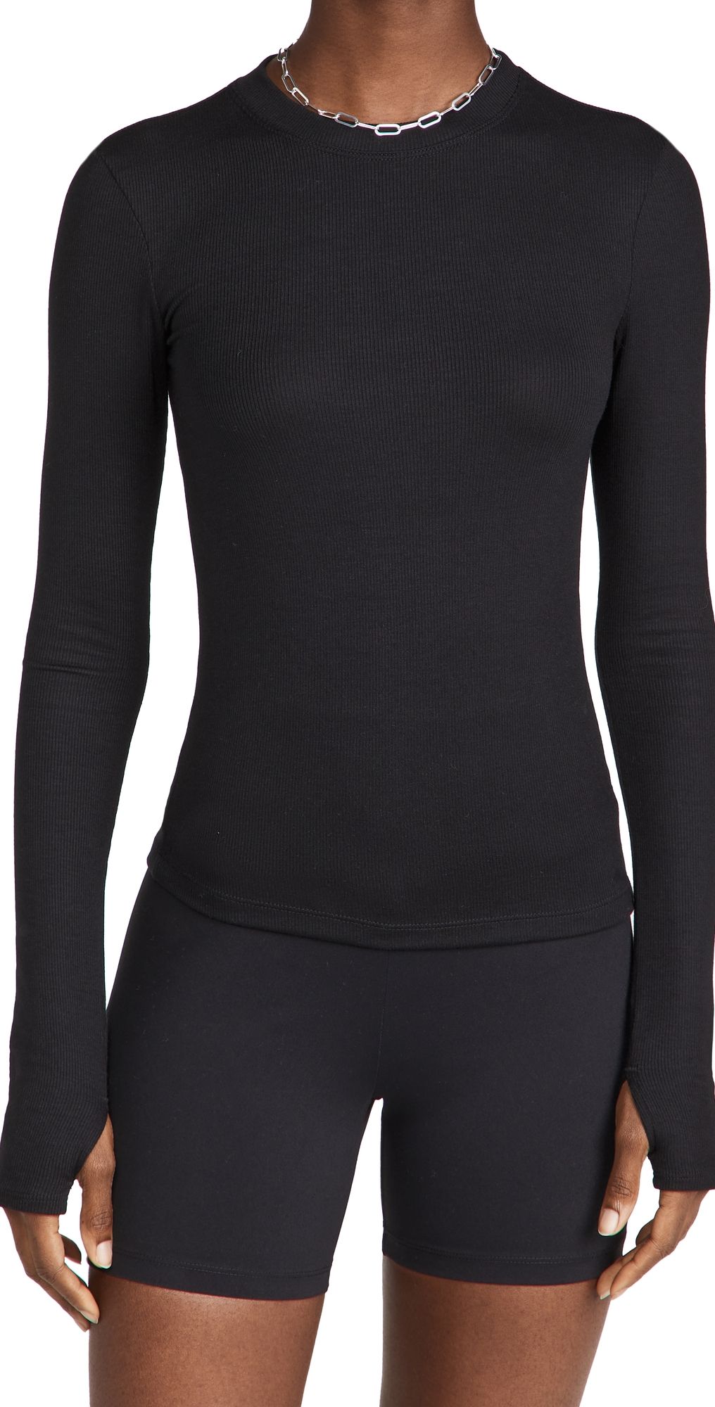 Splits59 Louise Rib Long Sleeve Black XS
