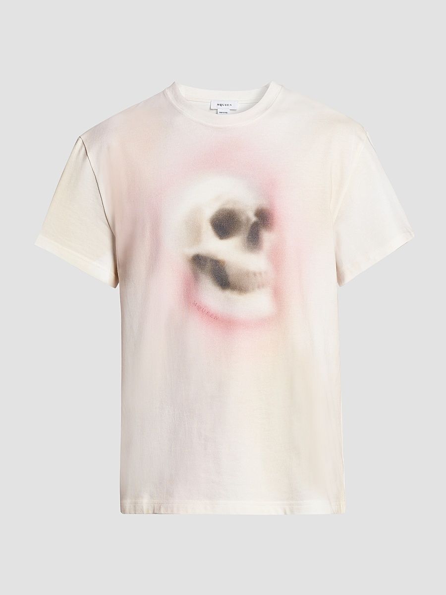 Men's Skull Haze Cotton Crewneck T-Shirt - Black Multi - Size XXL