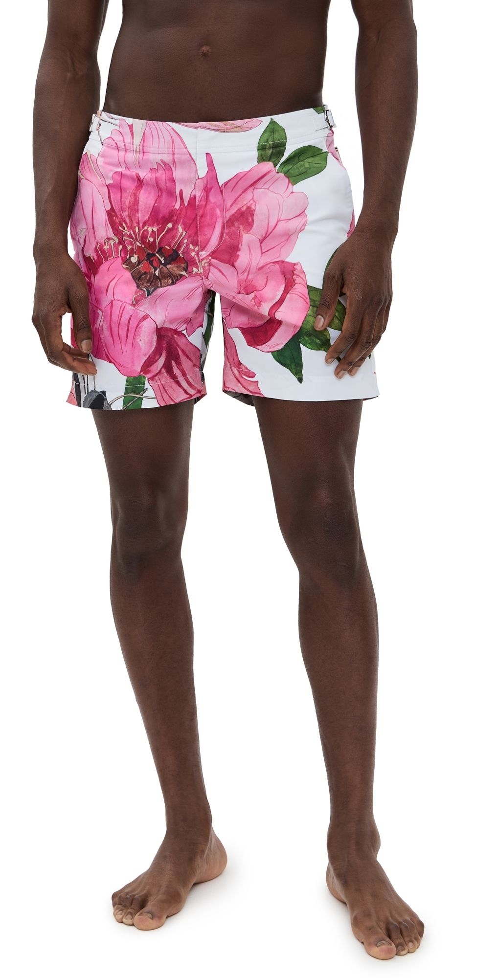 Orlebar Brown Bulldog Paeonia Swim Shorts 6 Pink Lemonade 33
