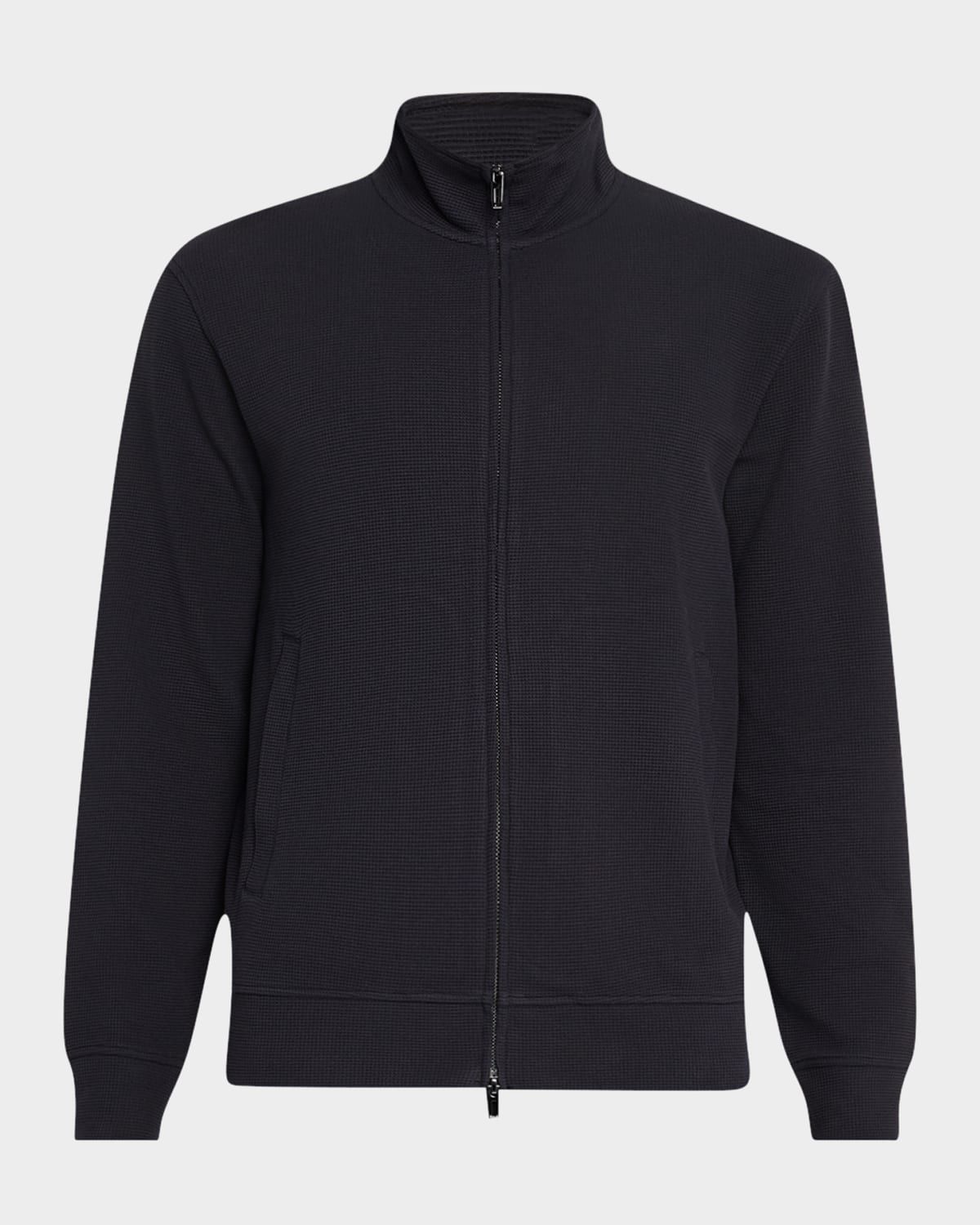 Men & apos;s Textured Cotton Full-Zip Sweater Jacket