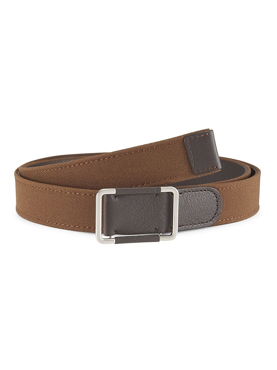 Men's Twisted Wool Saddle Belt - Fir Brown - Size 42