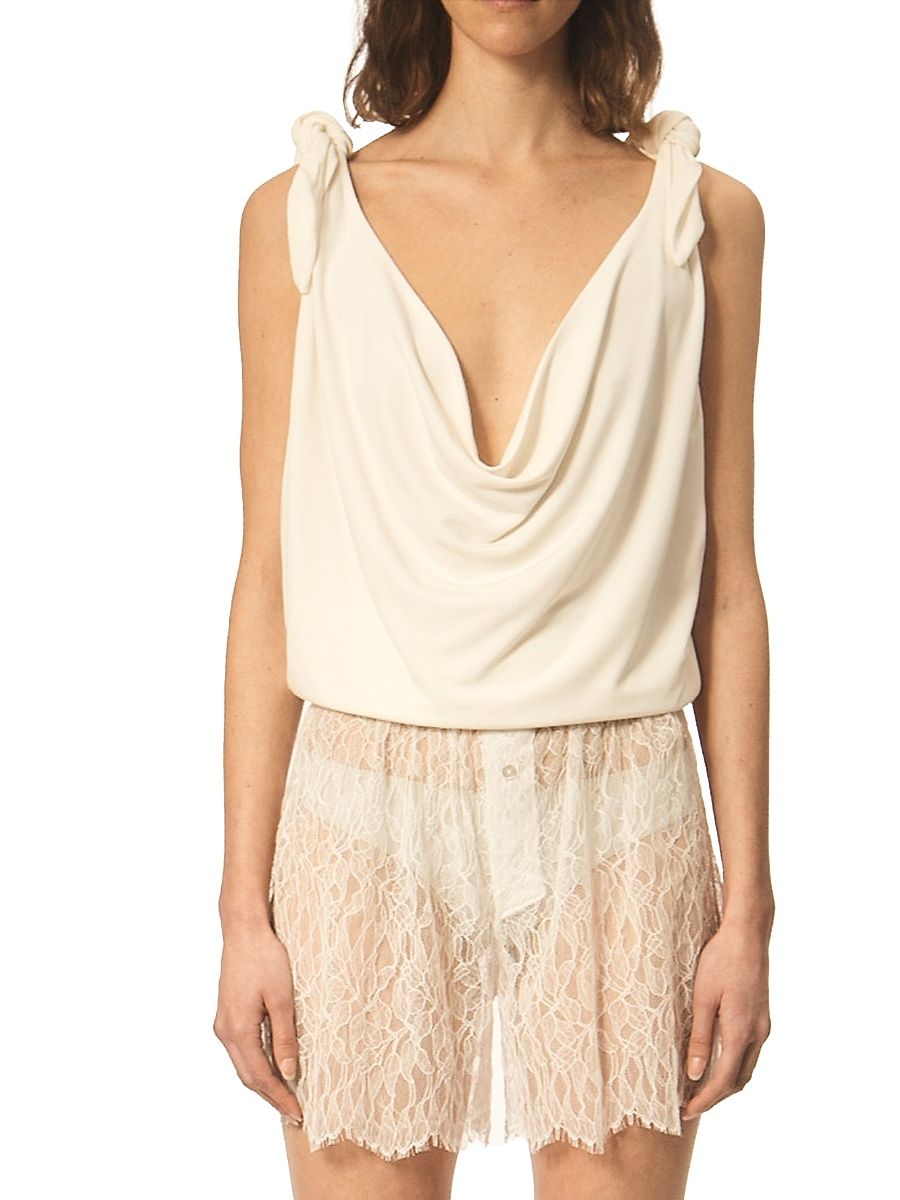 Women's The Fern Cowl Neck Top - Batter - Size XL