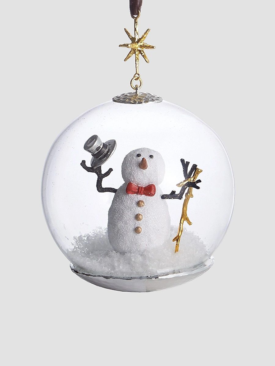 Snowman Snow Globe Ornament