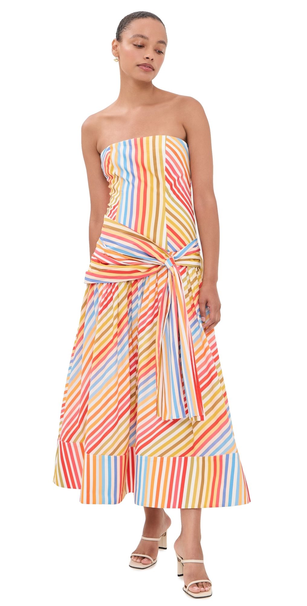 Couper Agee Maxi Dress Rainbow Stripe XL