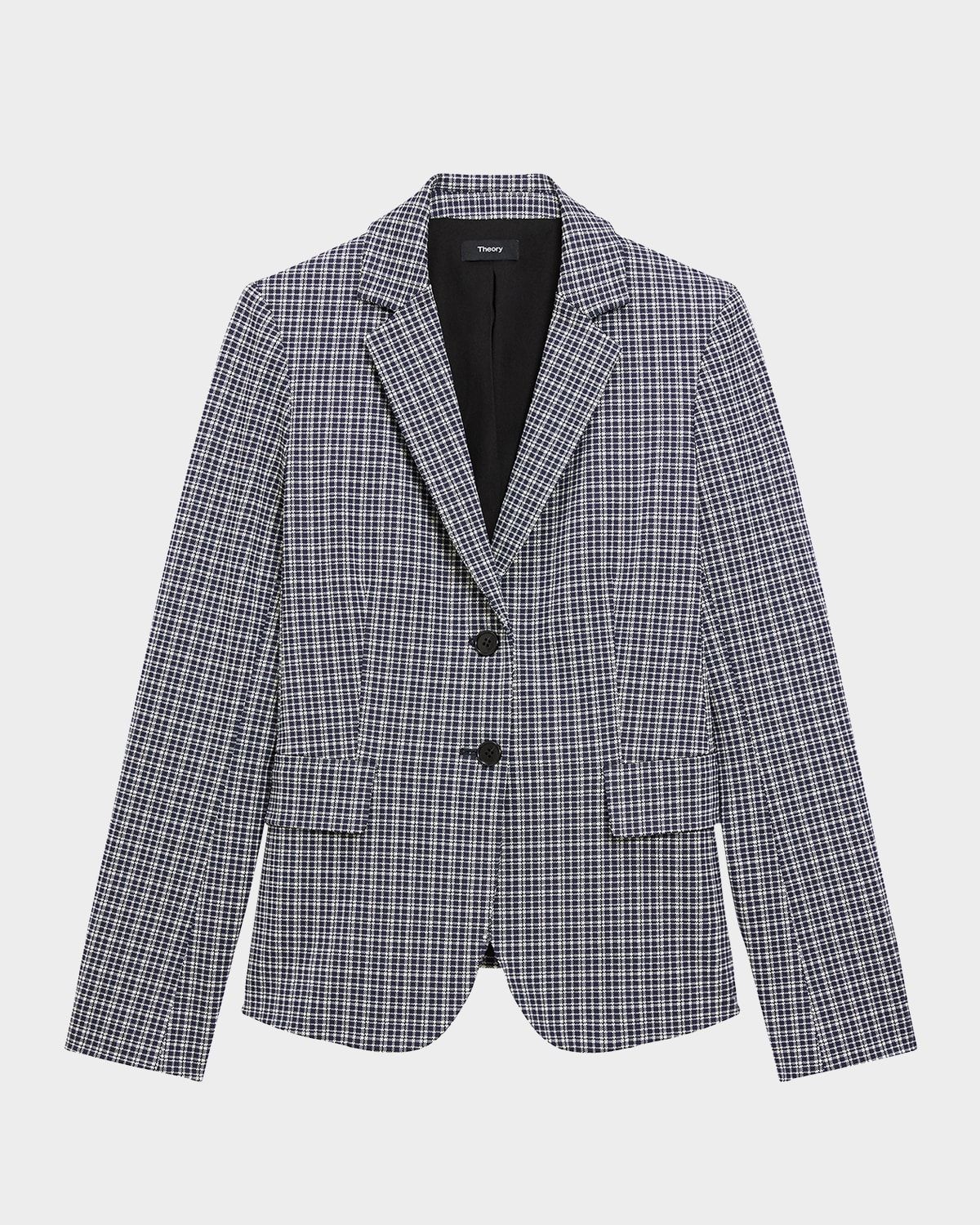 Carissa Plaid Slim-Fit Blazer