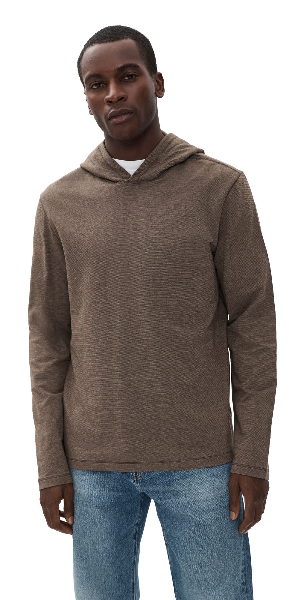 Faherty Movement Popover Hoodie Maple Bark Feeder L