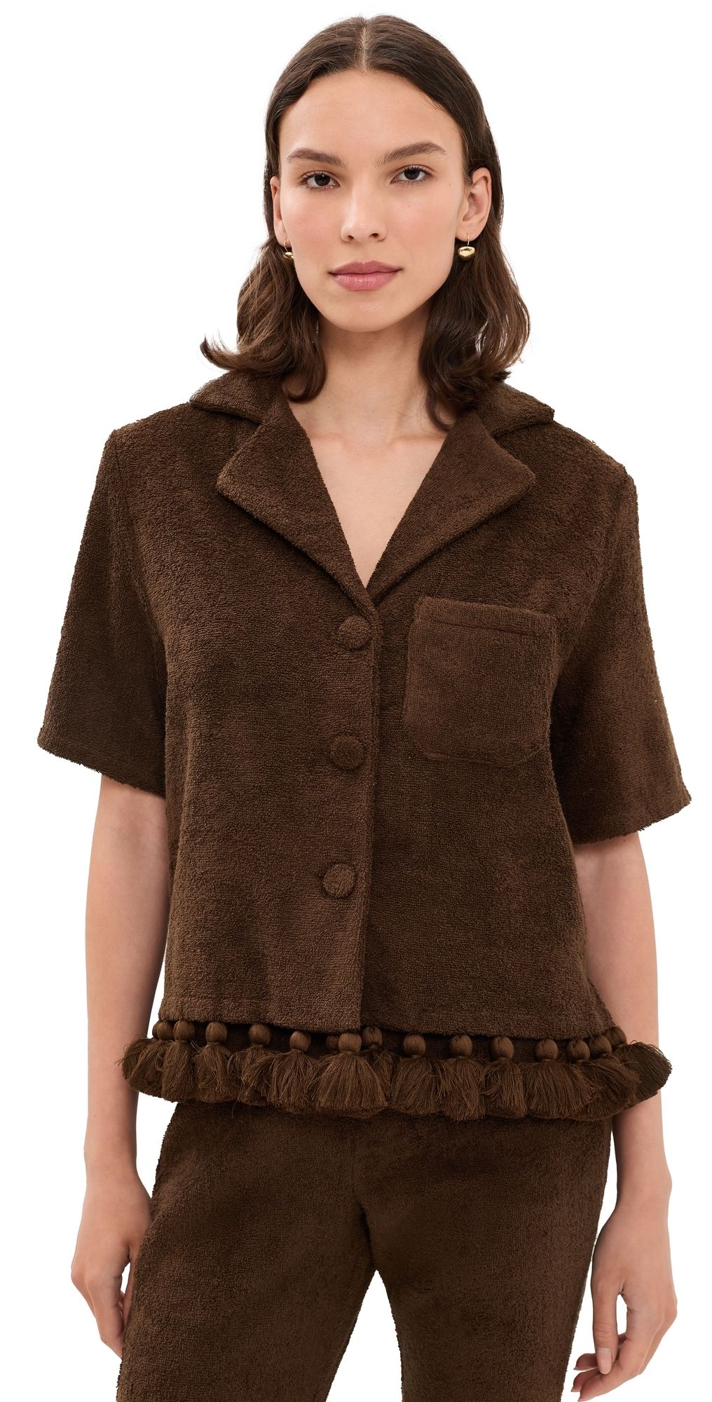 Cap D'Antibes Antonia Shirt Brown S