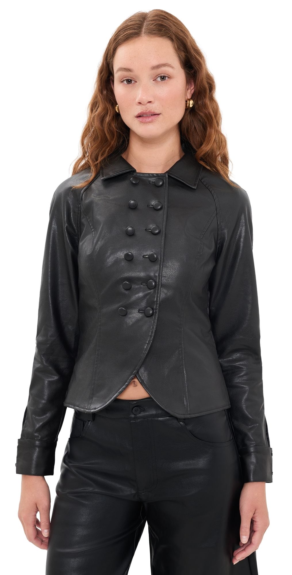 Lioness Form Faux Leather Jacket Dusk XXL