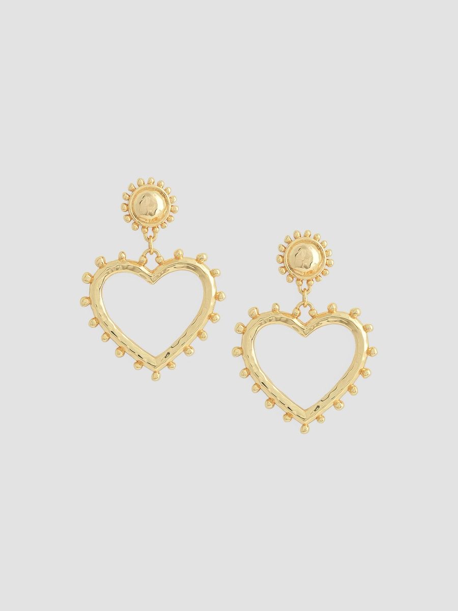 Anabel Aram Women's Heart 18K-Gold-Plated Drop Earrings - Gold