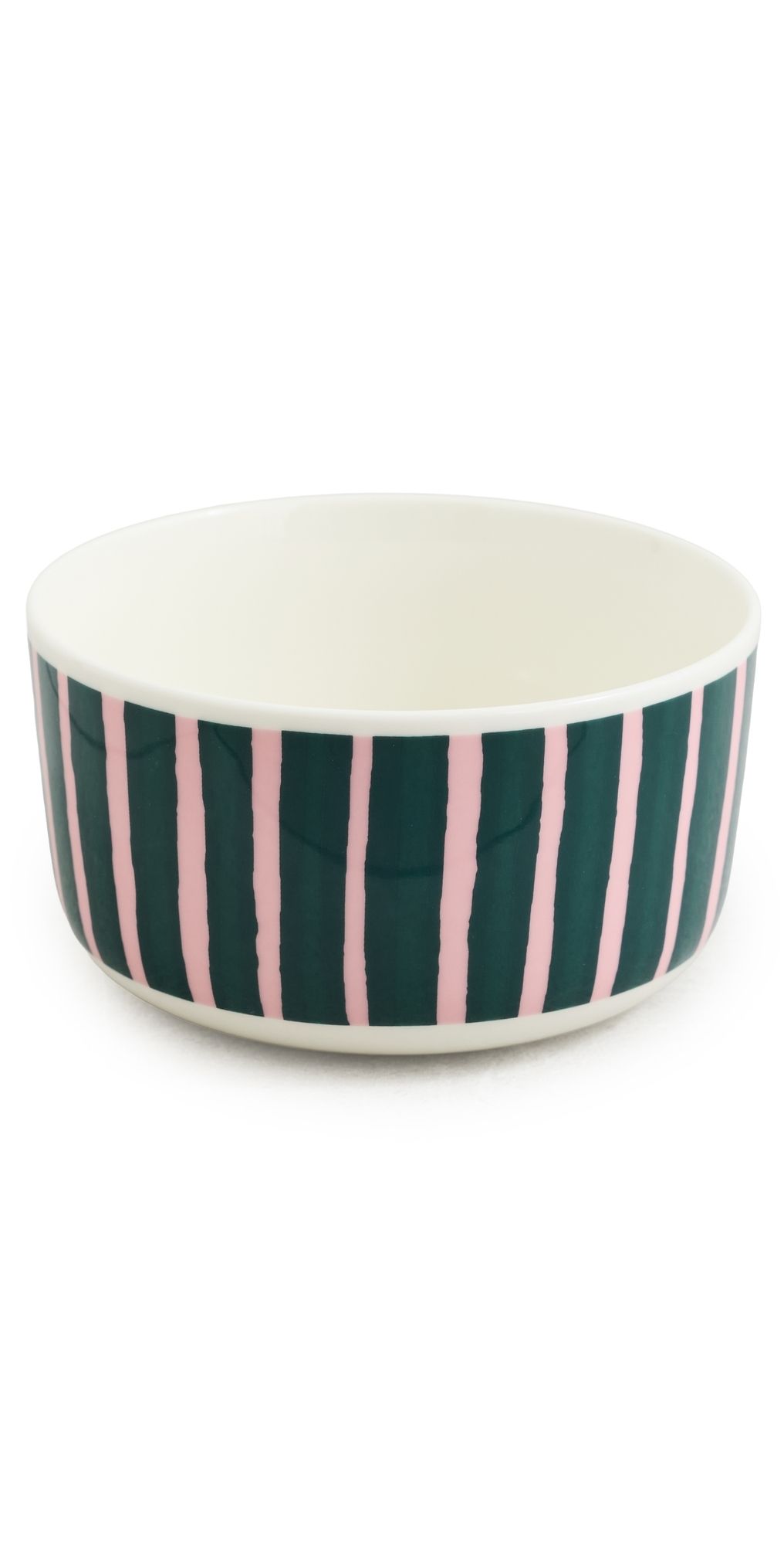 Marimekko Oiva Piccolo Bowl White/Pink/Dark Green One Size