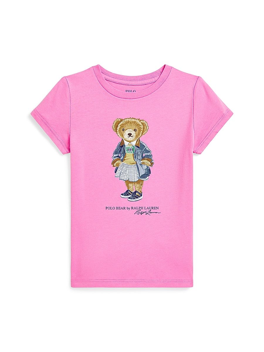 Polo Ralph Lauren Girl's Little Girl's & Girl's Polo Bear T-Shirt - Laguna Pink - Size 10