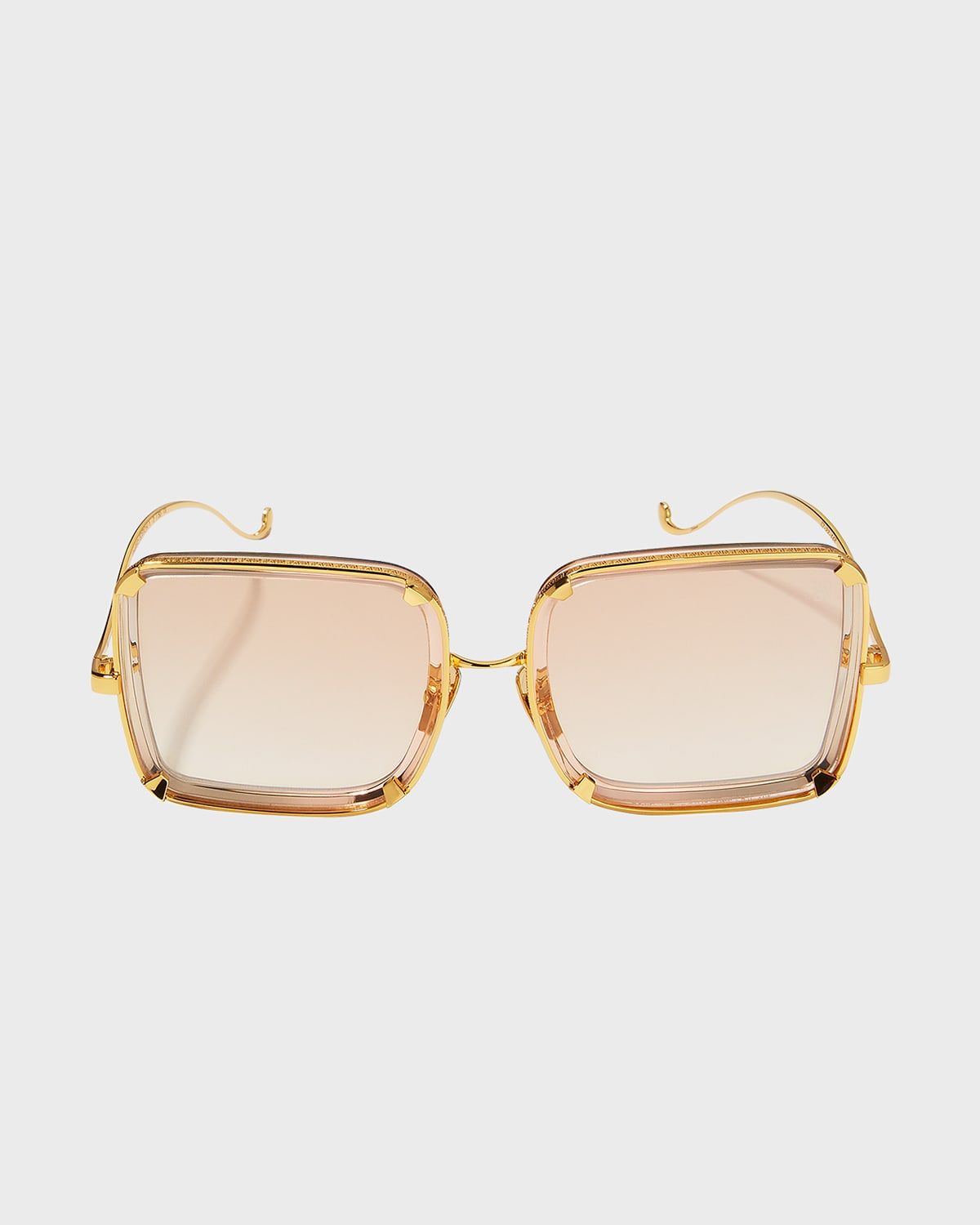 White Moon Square Acetate Sunglasses