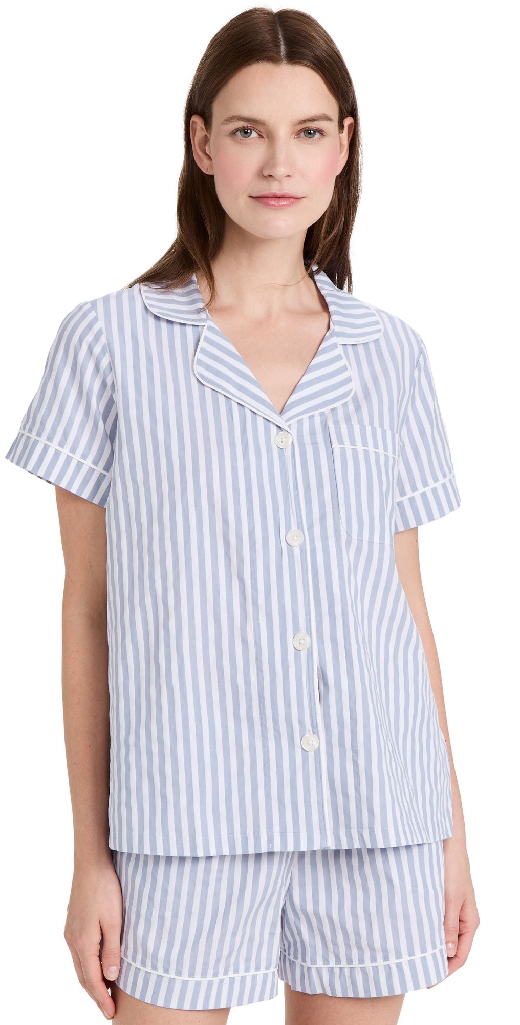 BedHead PJs Classic Stripe Pajama Set Blue 3D S