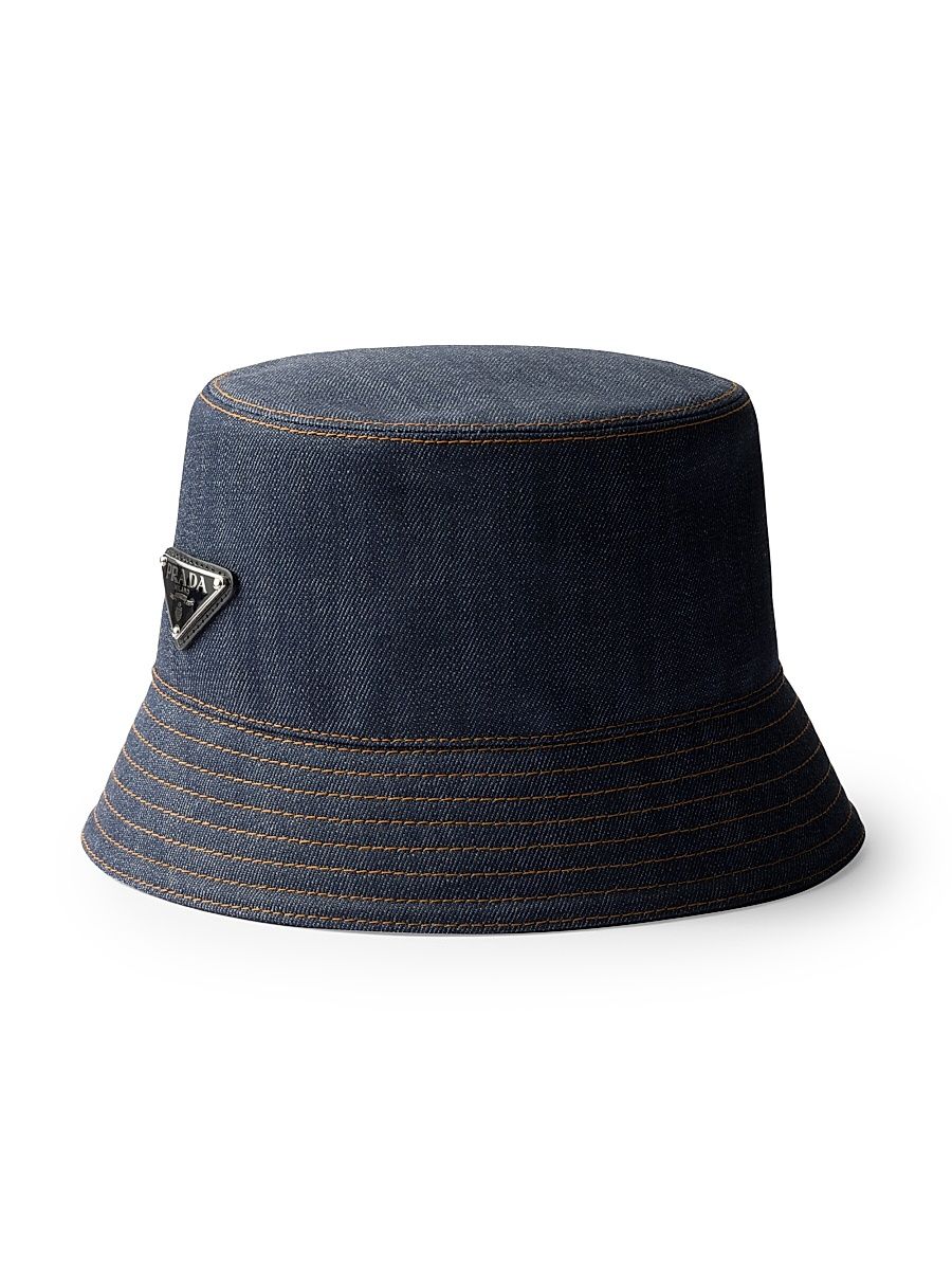 Men's Selvedge Denim Bucket Hat - Blue - Size XL