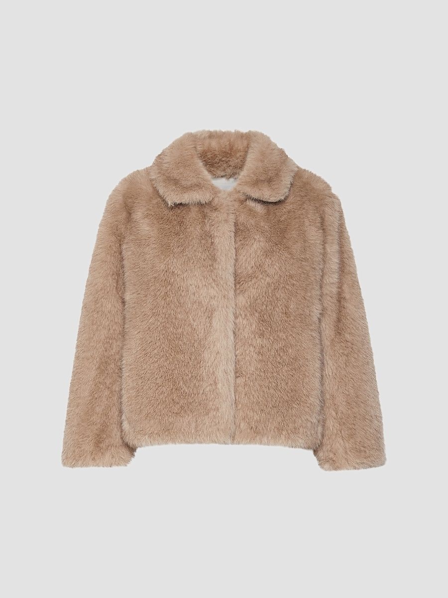 Women's Soft Textured Short Coat - Honey - Size 12