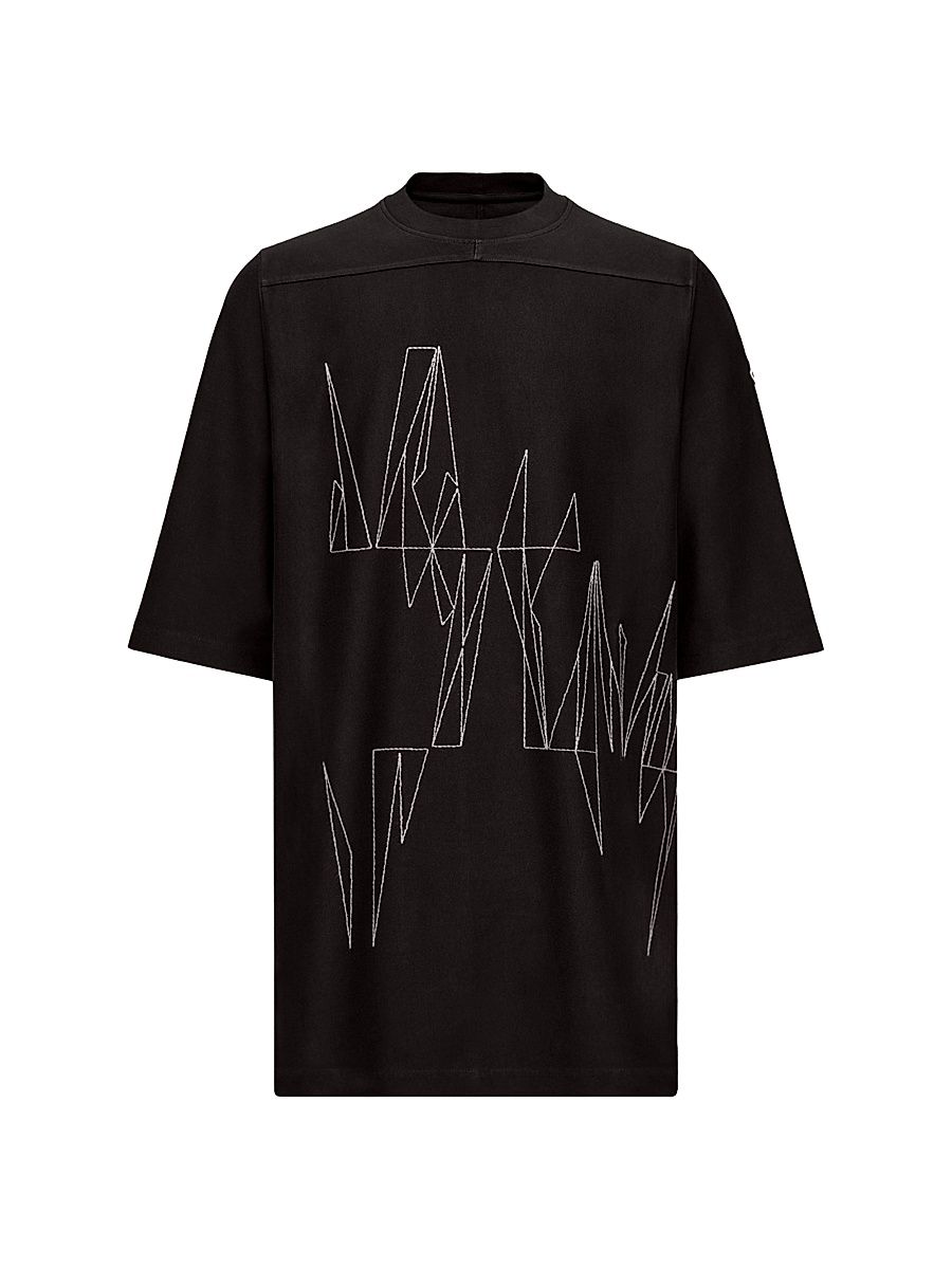 Men's Moncler + Rick Owens Jumbo Crew Neck T-Shirt in Cotton - Black - Size Large