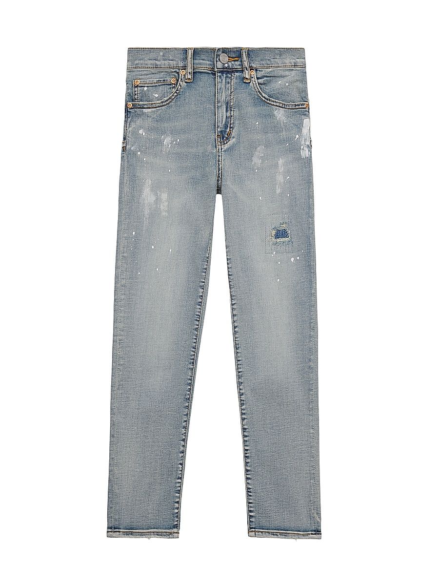 Little Boy's & Boy's Distressed Skinny Jeans - Indigo - Size 8