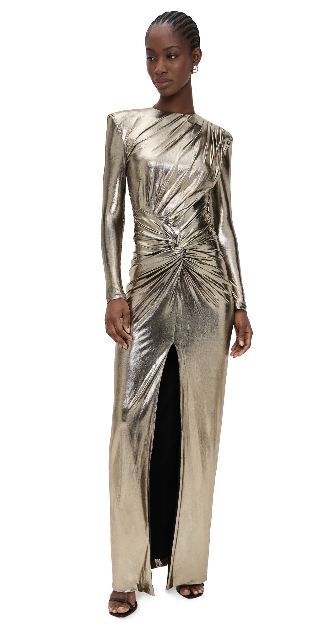 Retrofête Fenella Dress Metallic Pewter L