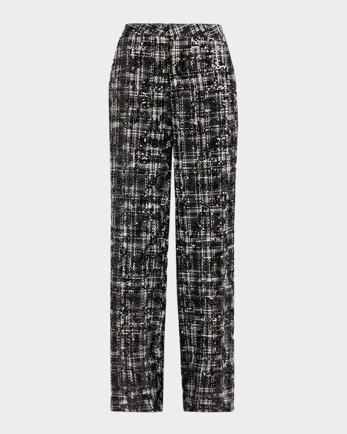 Livvy Sequined Tweed Trousers