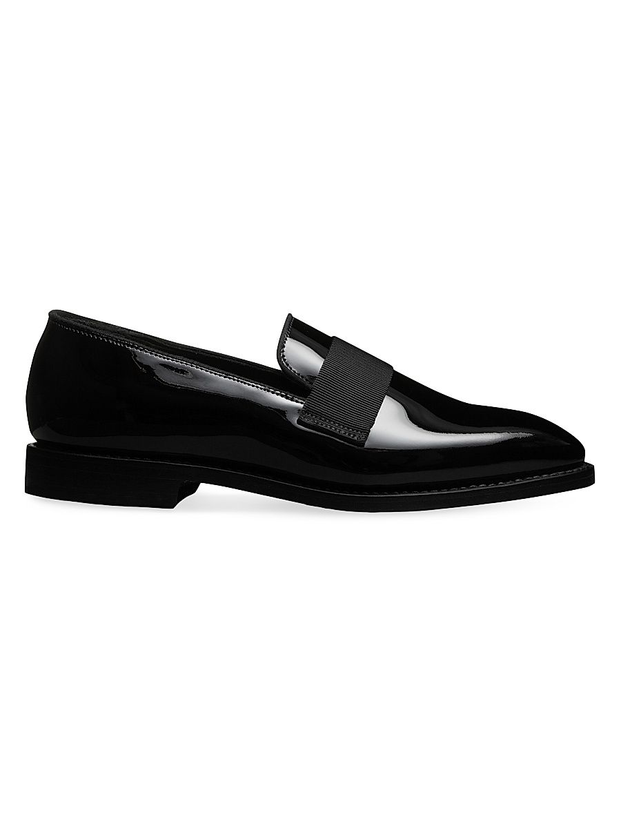 Men's James Patent Leather Penny Loafers - Black - Size 10