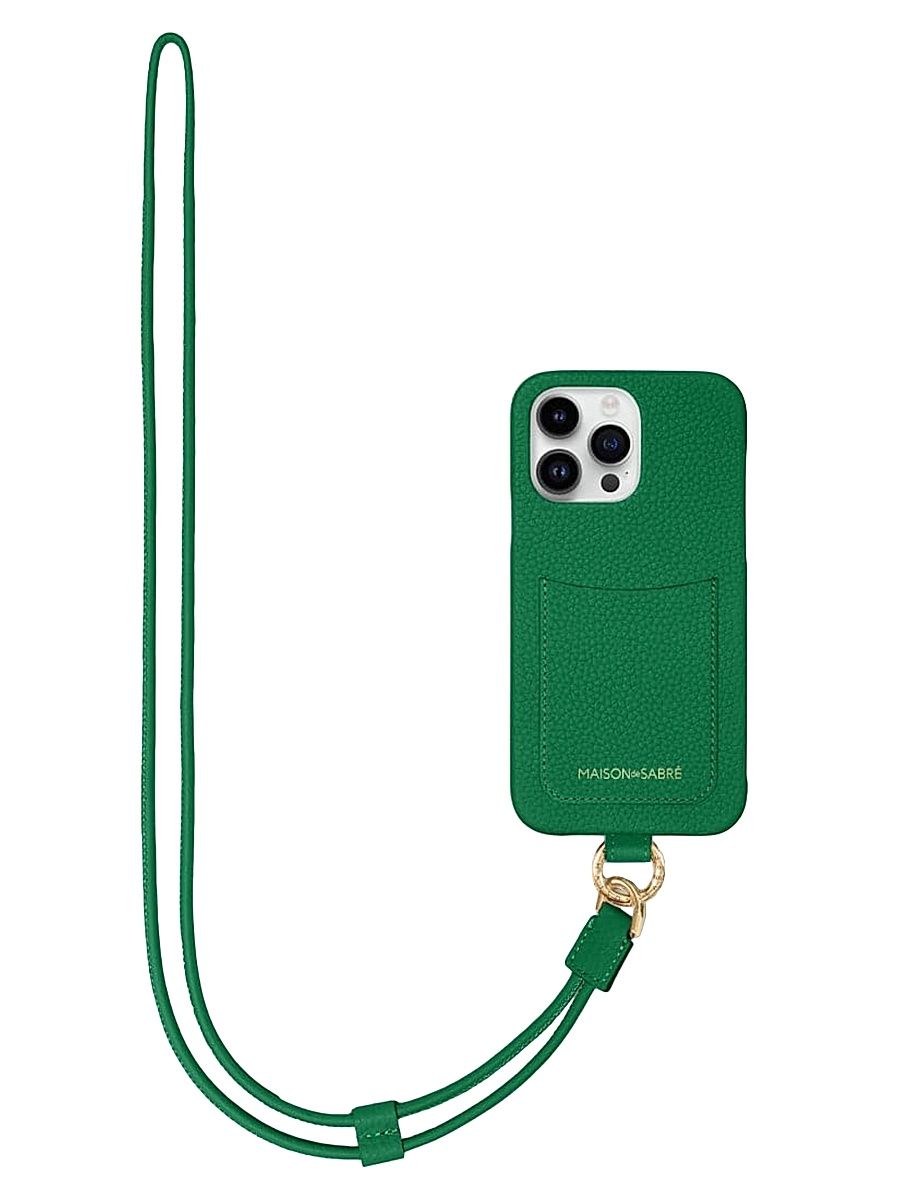 Maison de Sabre Sling Phone Case (iPhone 15 Pro) - Emerald Green