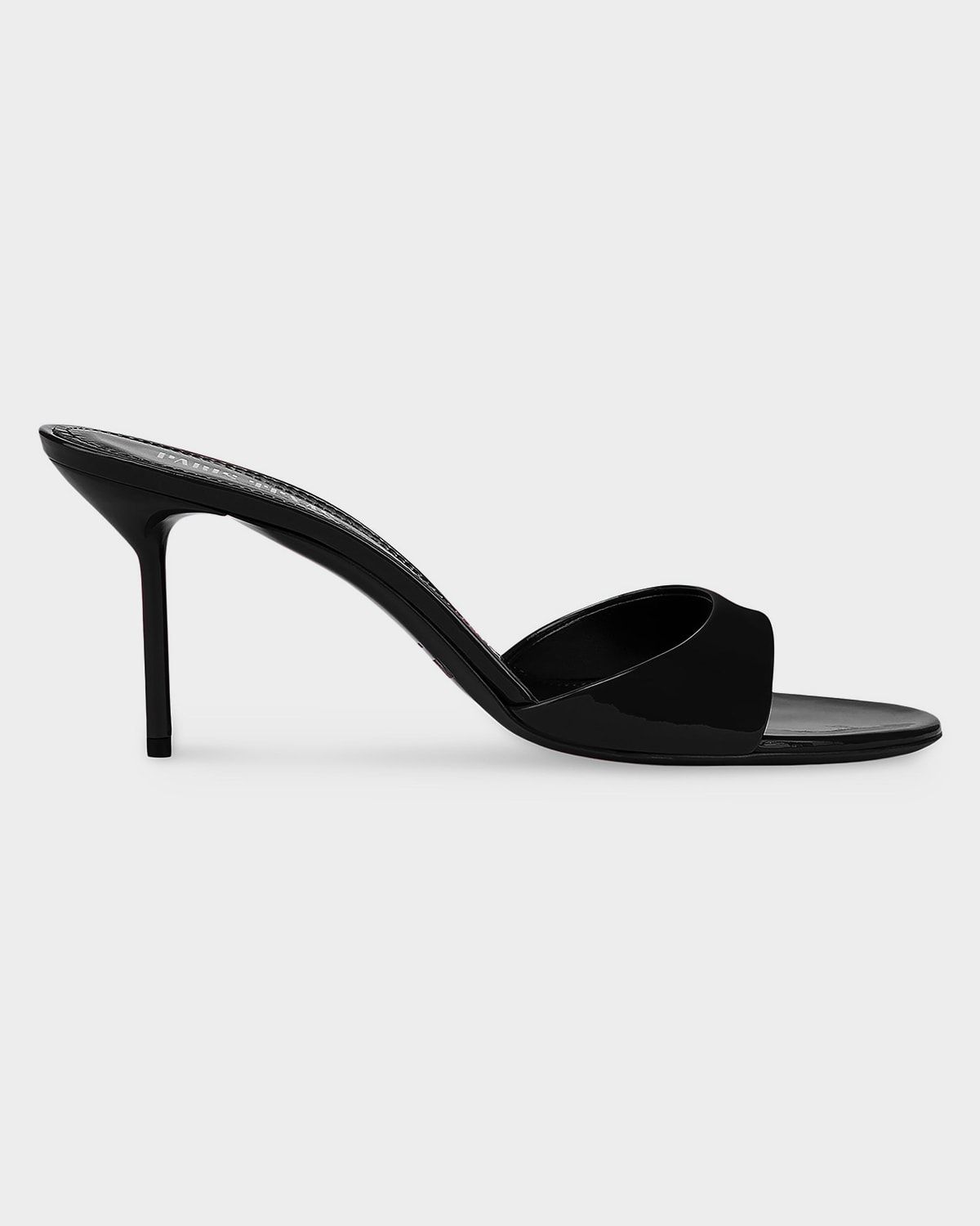 Lidia Patent Stiletto Mule Sandals