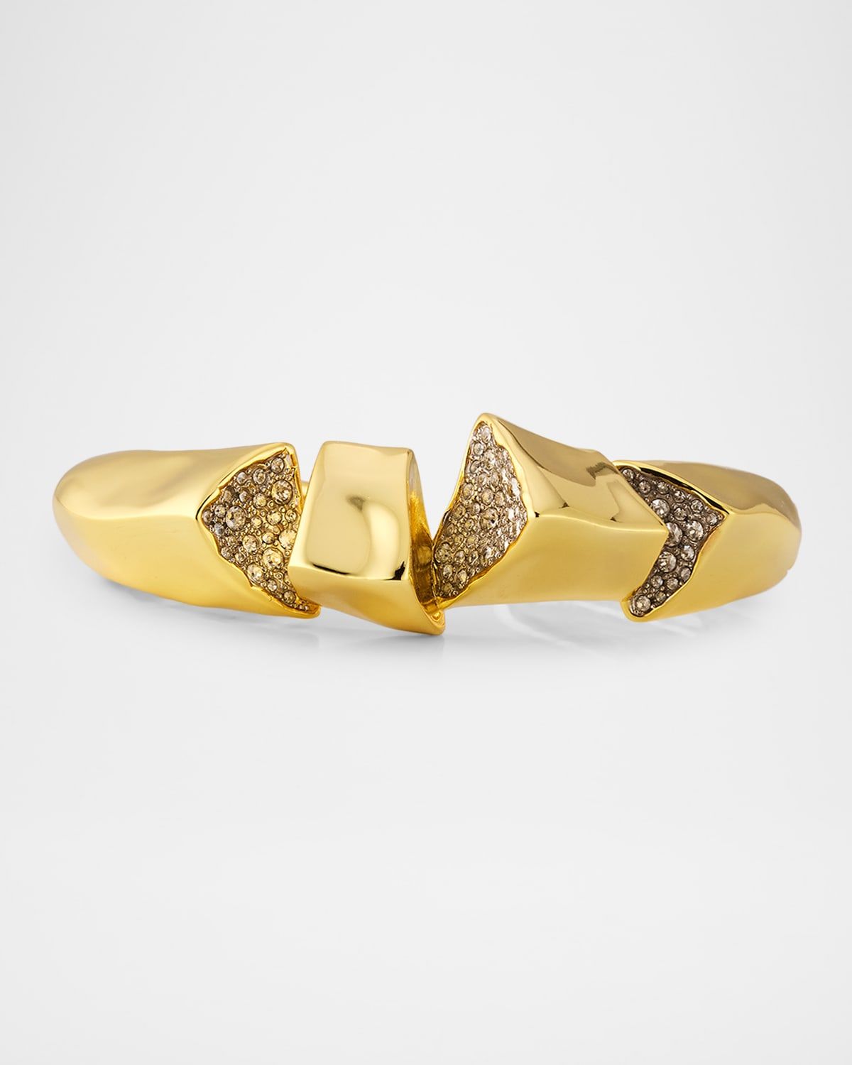 Solanales Crystal Peak Hinge Cuff Bracelet