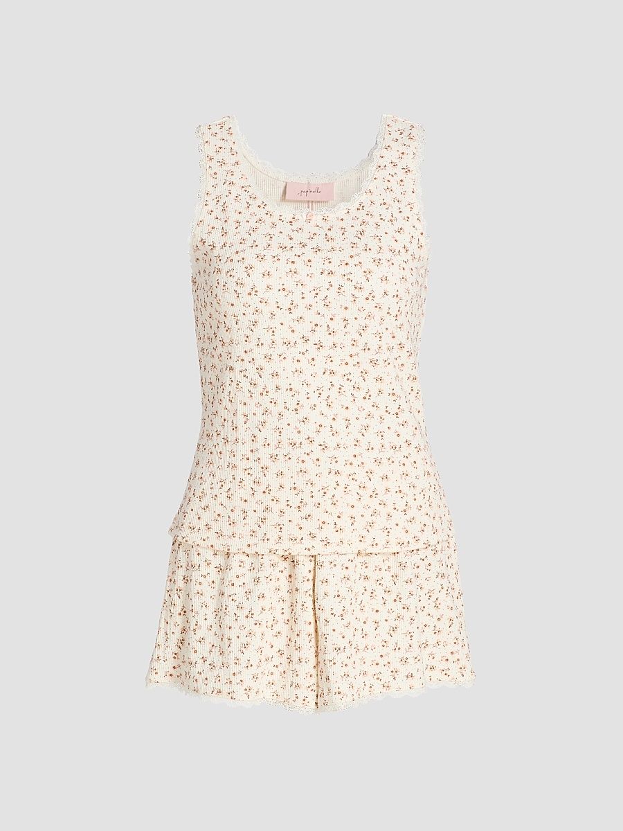 Women's Claire Floral Cotton Short Pajamas - Lottie Ditsy - Size XL