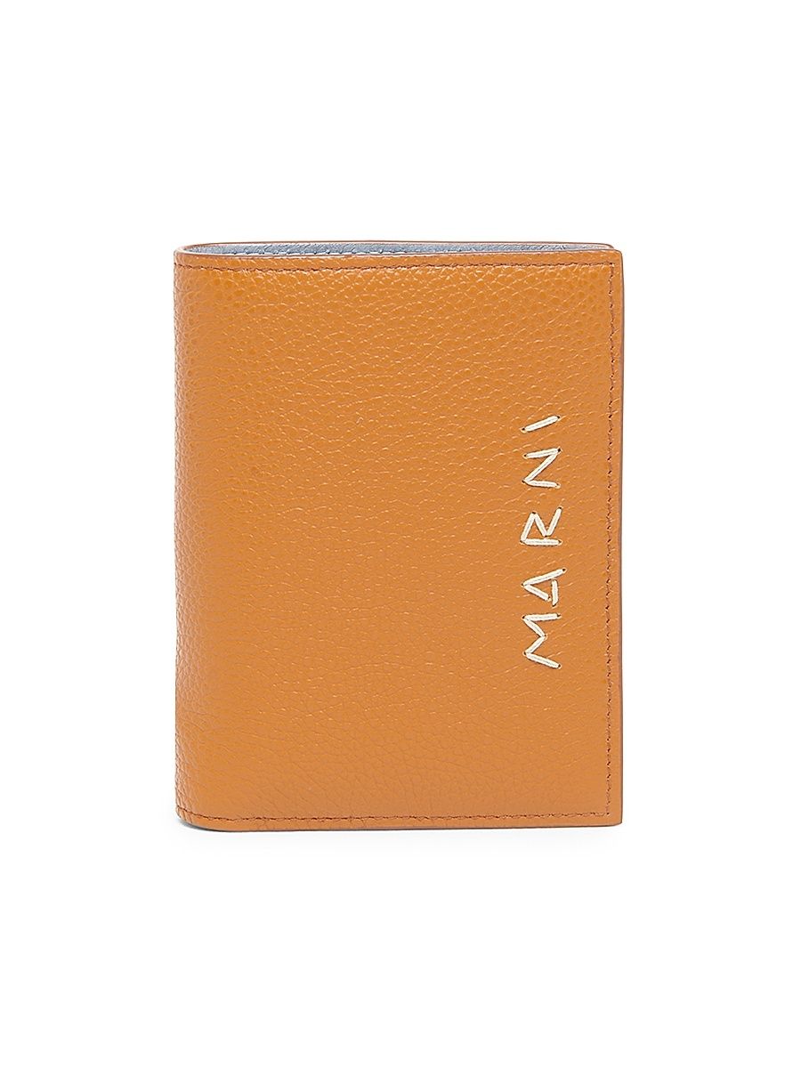 Men's Leather Bifold Wallet - Brick