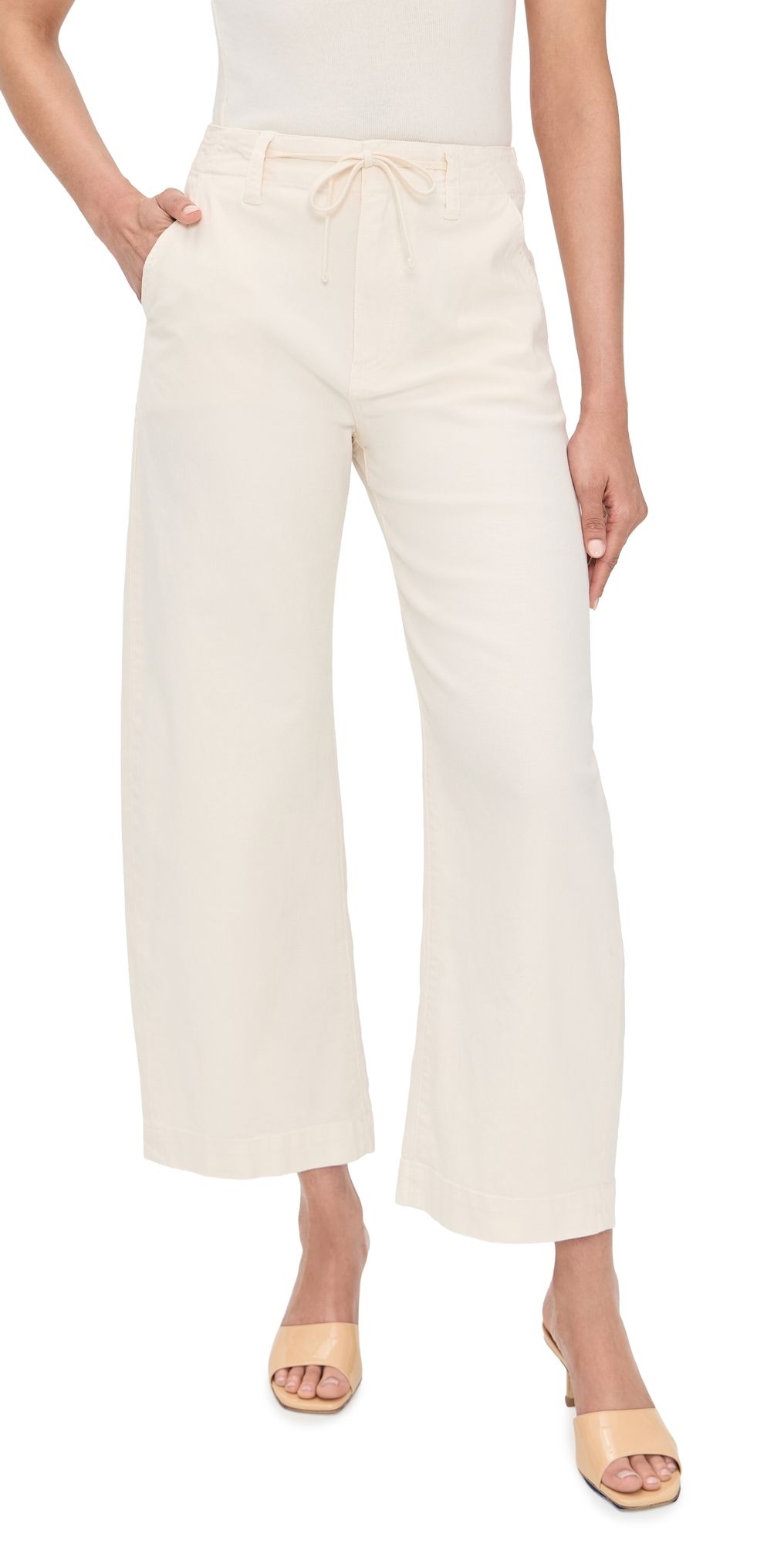 PAIGE Arellia Ankle Jeans with Tie Quartz Sand 30