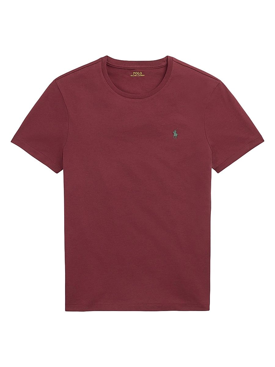 Men's Custom-Slim-Fit Jersey Crewneck T-Shirt - Red Wine - Size XL