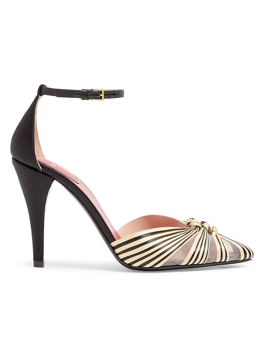 Women's Annine Satin 100MM Pumps - Black - Size 11