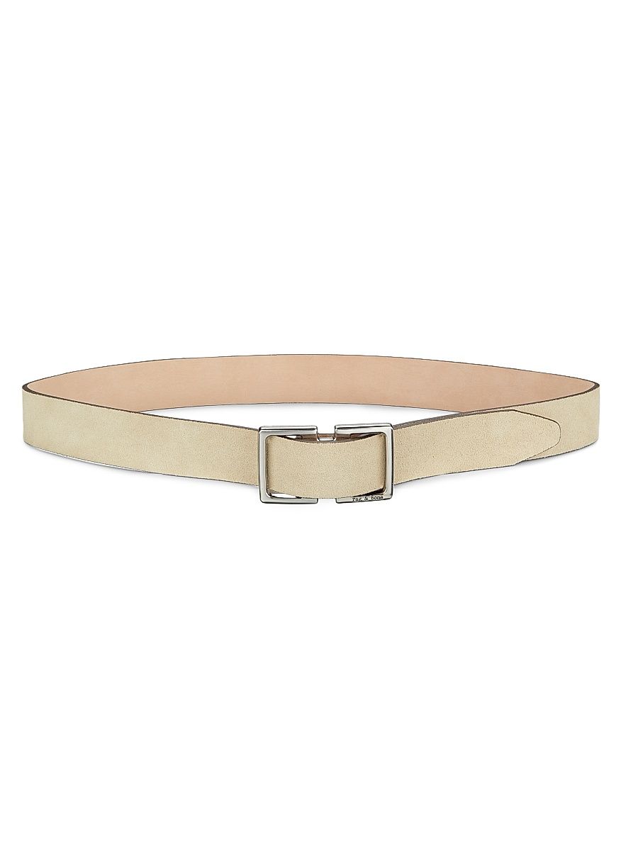 Women's Harlow Leather Belt - Greige - Size Medium