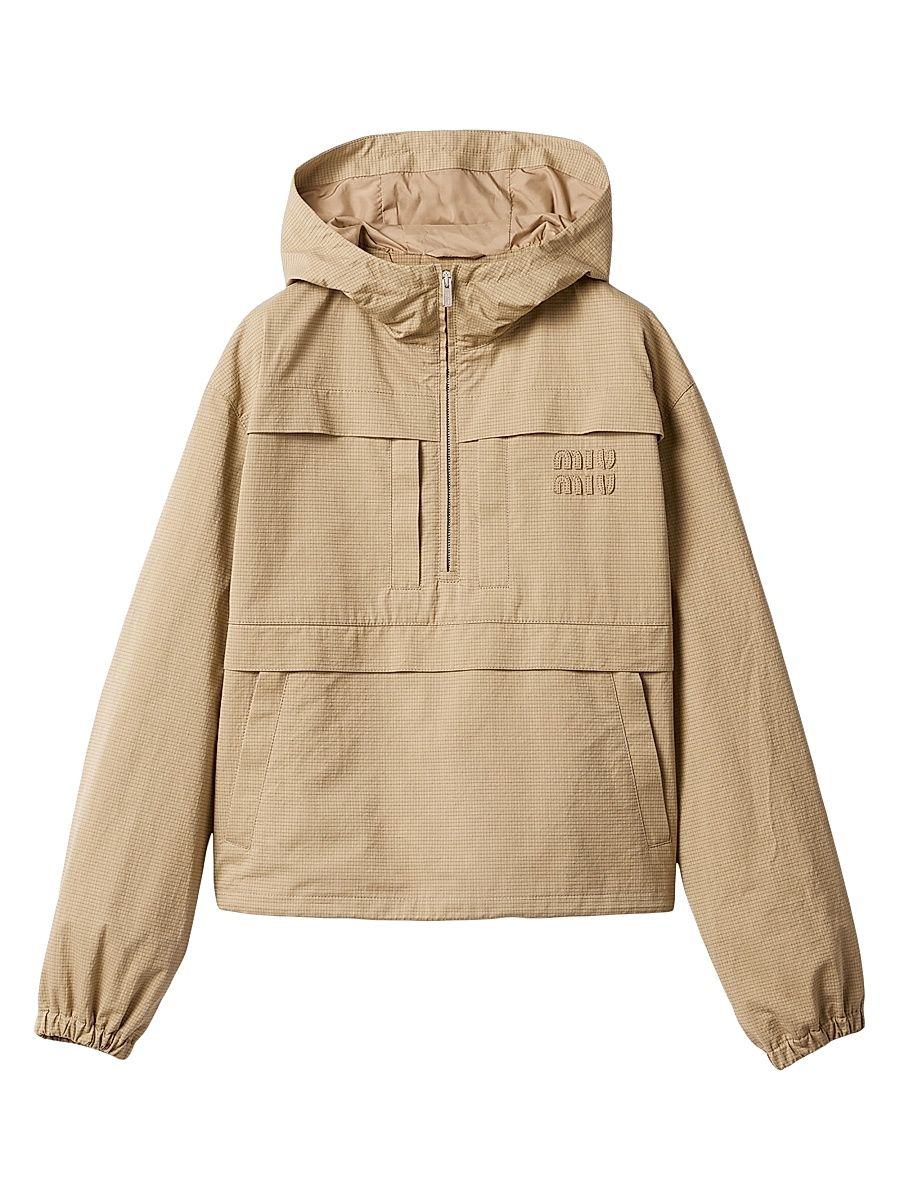 Women's Ripstop Blouson Jacket - Beige Khaki - Size 2